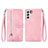 Funda de Cuero Cartera con Soporte Patron de Moda Carcasa S03D para Samsung Galaxy S21 5G