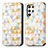 Funda de Cuero Cartera con Soporte Patron de Moda Carcasa S03D para Samsung Galaxy S23 Ultra 5G