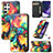 Funda de Cuero Cartera con Soporte Patron de Moda Carcasa S03D para Samsung Galaxy S23 Ultra 5G