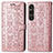 Funda de Cuero Cartera con Soporte Patron de Moda Carcasa S03D para Sony Xperia 1 V