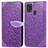 Funda de Cuero Cartera con Soporte Patron de Moda Carcasa S04D para Samsung Galaxy M31