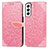 Funda de Cuero Cartera con Soporte Patron de Moda Carcasa S04D para Samsung Galaxy S21 5G