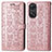 Funda de Cuero Cartera con Soporte Patron de Moda Carcasa S05D para Oppo Reno8 T 4G