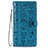 Funda de Cuero Cartera con Soporte Patron de Moda Carcasa S05D para Samsung Galaxy S21 FE 5G