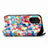 Funda de Cuero Cartera con Soporte Patron de Moda Carcasa S06D para Huawei Enjoy 50