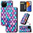 Funda de Cuero Cartera con Soporte Patron de Moda Carcasa S06D para Huawei Enjoy 50z