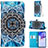 Funda de Cuero Cartera con Soporte Patron de Moda Carcasa Y02B para Samsung Galaxy A21 European