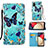 Funda de Cuero Cartera con Soporte Patron de Moda Carcasa Y02B para Samsung Galaxy F02S SM-E025F