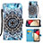 Funda de Cuero Cartera con Soporte Patron de Moda Carcasa Y02B para Samsung Galaxy F02S SM-E025F