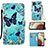 Funda de Cuero Cartera con Soporte Patron de Moda Carcasa Y02B para Samsung Galaxy F12