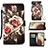 Funda de Cuero Cartera con Soporte Patron de Moda Carcasa Y02B para Samsung Galaxy F12