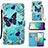 Funda de Cuero Cartera con Soporte Patron de Moda Carcasa Y02B para Samsung Galaxy M02