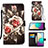 Funda de Cuero Cartera con Soporte Patron de Moda Carcasa Y02B para Samsung Galaxy M02