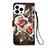 Funda de Cuero Cartera con Soporte Patron de Moda Carcasa Y03B para Apple iPhone 13 Pro Max