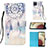 Funda de Cuero Cartera con Soporte Patron de Moda Carcasa Y03B para Samsung Galaxy F12