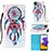 Funda de Cuero Cartera con Soporte Patron de Moda Carcasa Y03B para Samsung Galaxy F42 5G