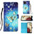 Funda de Cuero Cartera con Soporte Patron de Moda Carcasa Y03B para Samsung Galaxy M12