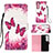 Funda de Cuero Cartera con Soporte Patron de Moda Carcasa Y04B para Samsung Galaxy S21 5G