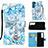 Funda de Cuero Cartera con Soporte Patron de Moda Carcasa Y05B para Samsung Galaxy S21 Plus 5G