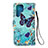 Funda de Cuero Cartera con Soporte Patron de Moda Carcasa Y05B para Samsung Galaxy S21 Ultra 5G