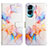 Funda de Cuero Cartera con Soporte Patron de Moda Carcasa YB4 para Huawei Honor 90 Lite 5G