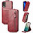 Funda de Cuero Flip para Nokia C210