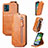 Funda de Cuero Flip S01D para Motorola Moto E13