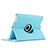 Funda de Cuero Giratoria con Soporte para Apple iPad 3 Azul Cielo