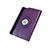 Funda de Cuero Giratoria con Soporte para Apple iPad Mini 3 Morado