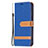 Funda de pano Cartera con Soporte para Apple iPhone 13 Azul