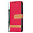 Funda de pano Cartera con Soporte para Apple iPhone 13 Mini Rojo