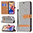 Funda de pano Cartera con Soporte para Apple iPhone 14 Gris