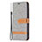 Funda de pano Cartera con Soporte para Apple iPhone 14 Gris