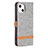 Funda de pano Cartera con Soporte para Apple iPhone 14 Gris