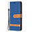 Funda de pano Cartera con Soporte para Apple iPhone 14 Pro Max Azul