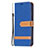 Funda de pano Cartera con Soporte para Apple iPhone 15 Azul