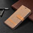 Funda de pano Cartera con Soporte para Apple iPhone 15 Plus Marron