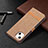 Funda de pano Cartera con Soporte para Apple iPhone 15 Plus Marron