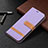 Funda de pano Cartera con Soporte para Apple iPhone 15 Plus Morado