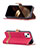 Funda de pano Cartera con Soporte para Apple iPhone 15 Plus Rojo