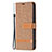 Funda de pano Cartera con Soporte para Apple iPhone 15 Pro Max Marron