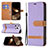 Funda de pano Cartera con Soporte para Apple iPhone 15 Pro Max Morado