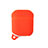 Funda de Silicona con Mosqueton Enchufe para AirPods Carcasa de Carga A01 Rojo