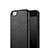 Funda Dura Plastico Rigida de Cuero para Apple iPhone 6 Negro