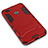 Funda Dura Plastico Rigida Mate con Soporte para Huawei Enjoy 7 Rojo