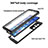 Funda Impermeable Bumper Silicona y Plastico Waterproof Carcasa 360 Grados W02 para Samsung Galaxy Note 20 Ultra 5G Negro