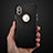 Funda Lujo Cuero Carcasa C01 para Apple iPhone Xs Negro