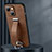 Funda Lujo Cuero Carcasa LD1 para Apple iPhone 15