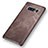 Funda Lujo Cuero Carcasa R01 para Samsung Galaxy Note 8 Duos N950F Marron