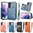 Funda Lujo Cuero Carcasa S08D para Samsung Galaxy S21 FE 5G